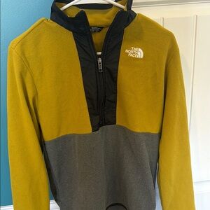 The North Face Yellow and Gray Pullover